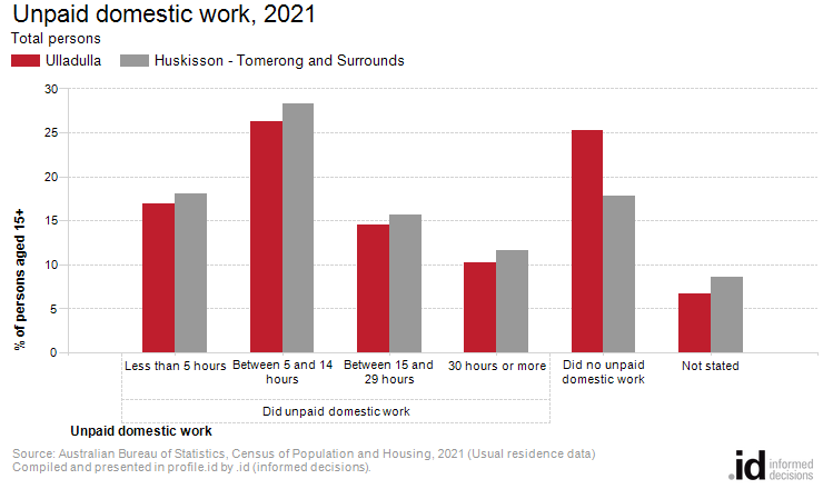 Unpaid domestic work, 2021